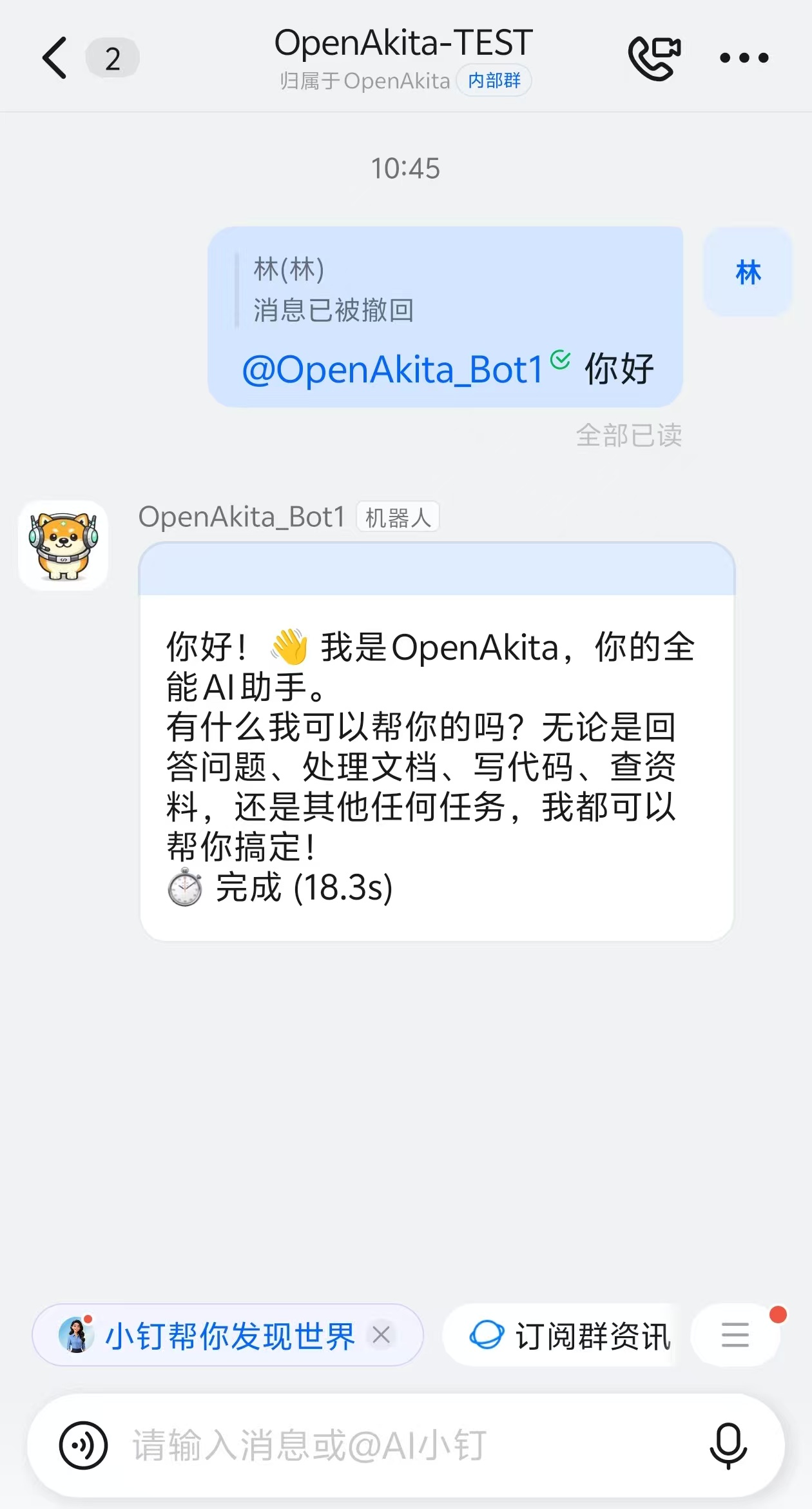 钉钉群聊