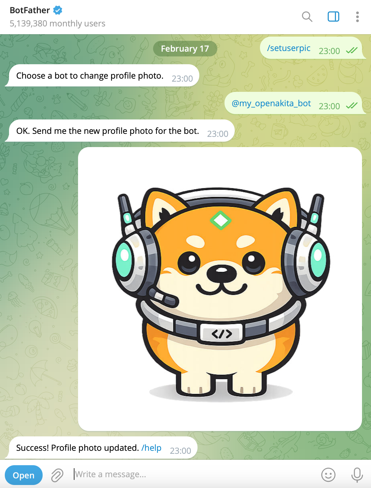 设置机器人头像和描述